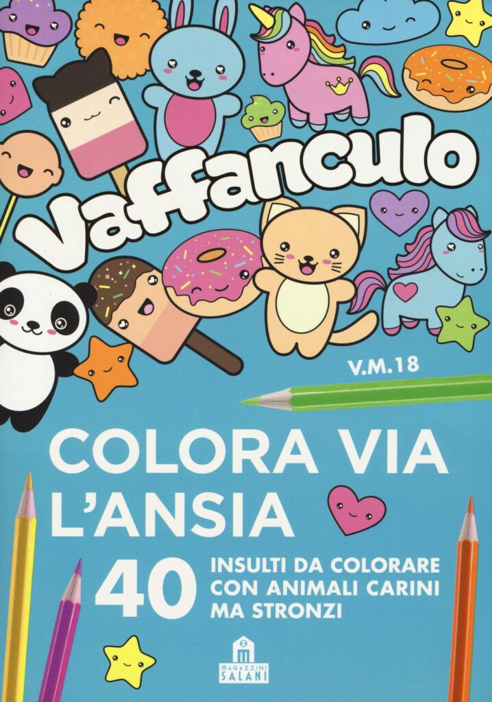 Libro da colorare per adulti contro l'ansia. Insulti da colorare